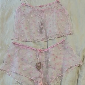 Skims mesh pajama set